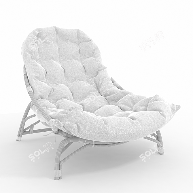 Luxury Rotang Chair: Venice Elegance 3D model image 3