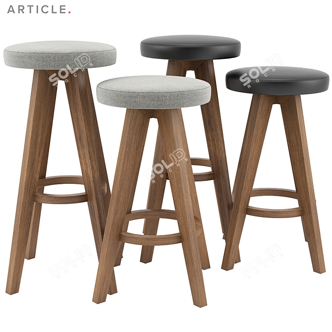 Modern Circo Bar and Counter Stool 3D model image 1