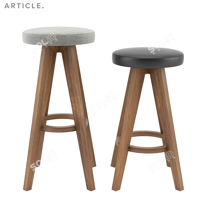 Modern Circo Bar and Counter Stool 3D model image 2