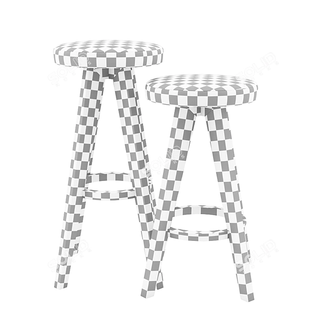 Modern Circo Bar and Counter Stool 3D model image 3