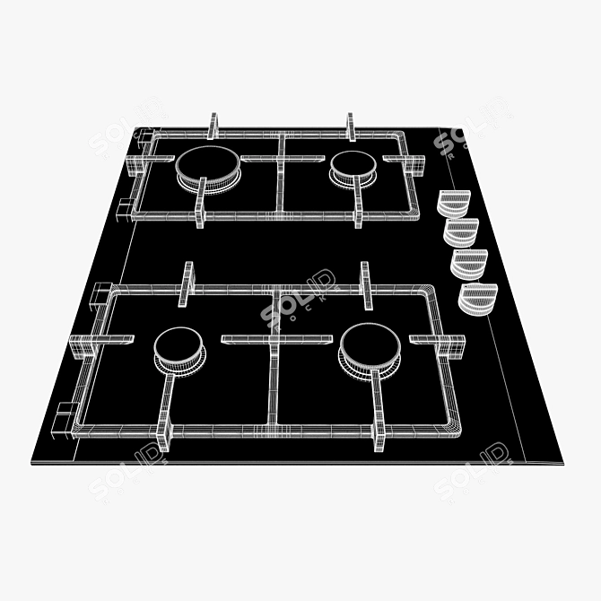 Siemens iQ700 Ceramic 4 Burner Hob 3D model image 3