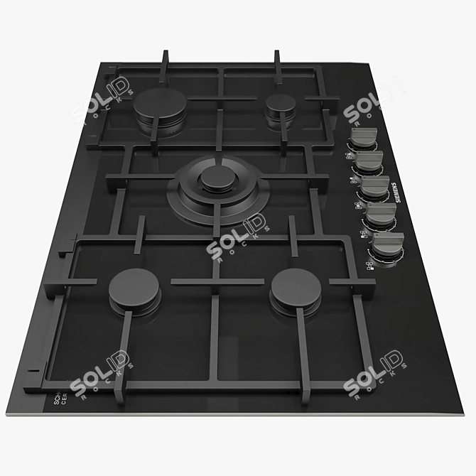 Siemens iQ700 75cm Ceramic Hob with 5 Burners 3D model image 2