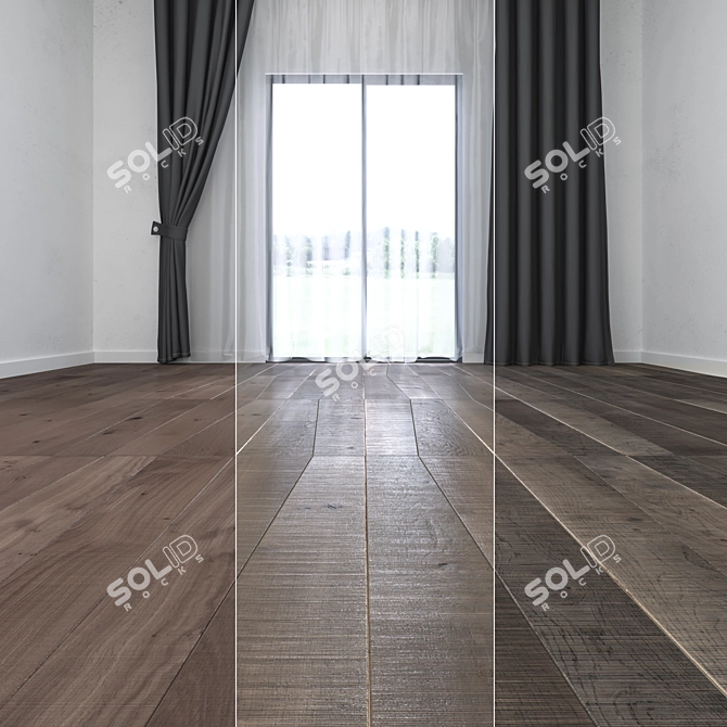 Medoc Parquet 3D Model - No Plug-In, Multiple Materials, 1040x190x130mm 3D model image 1