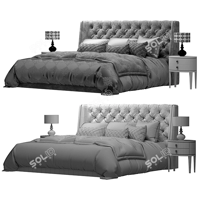 Fratelli Barri Roma Bed Set 3D model image 2