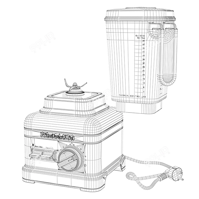 Premium KitchenAid Pro Blender 3D model image 3