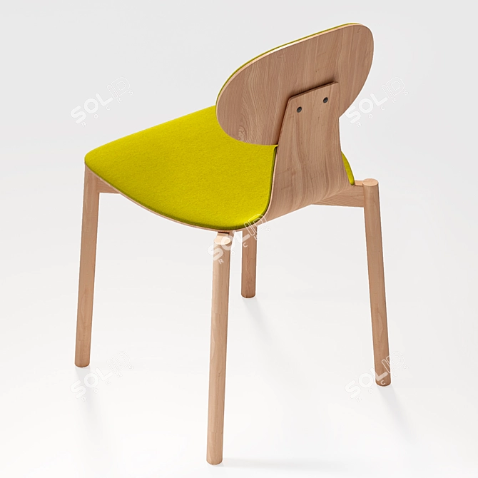  Modern Dining Chair 3D model image 3