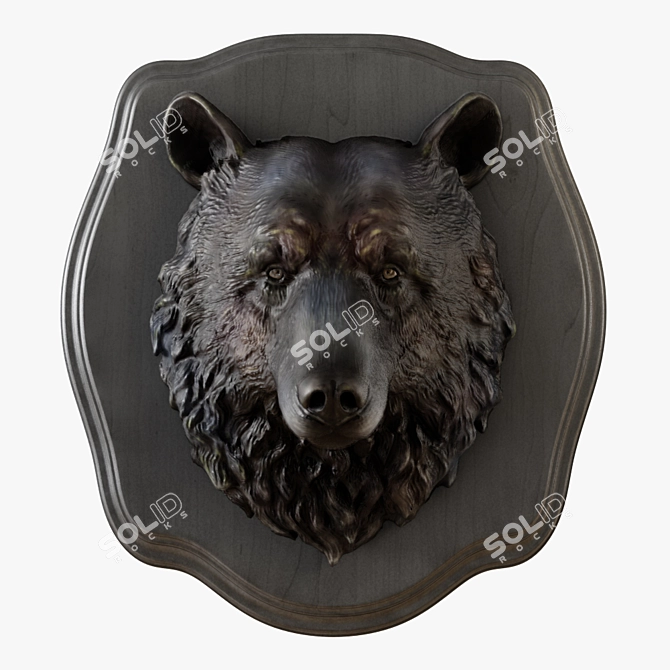 3D Bear Head Wall Decor 3D model image 1