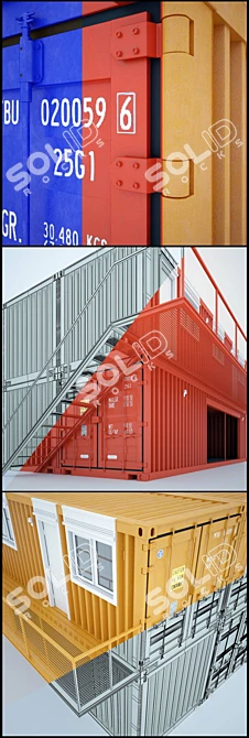 Modern Shipping Container Homes 3D model image 2