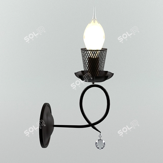 Elegant Aida's LED Wall Sconce 3D model image 1