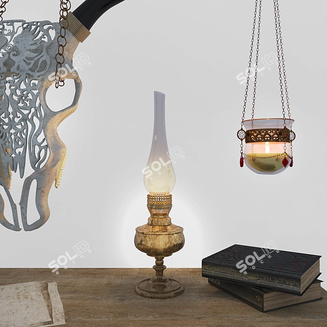 Rustic Industrial Vintage Set 3D model image 2