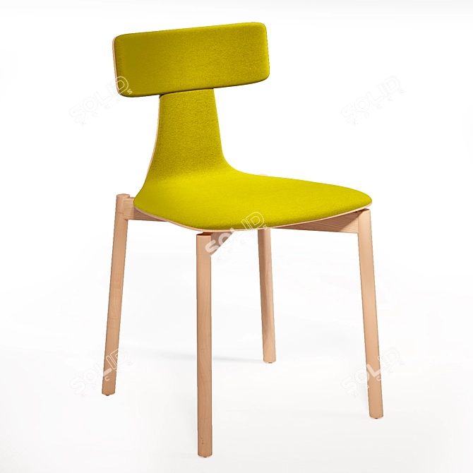 Elegant Sansal Chair: Compact & Stylish 3D model image 1