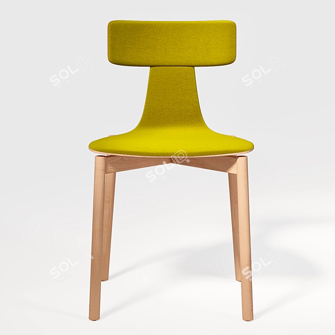 Elegant Sansal Chair: Compact & Stylish 3D model image 2