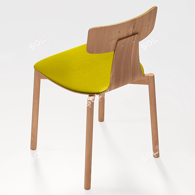 Elegant Sansal Chair: Compact & Stylish 3D model image 3