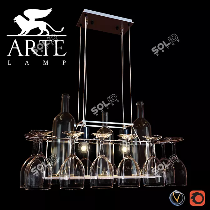 Title: Arte Lamp Bancone A7043SP-2CC | Stylish Italian Luminaire 3D model image 1