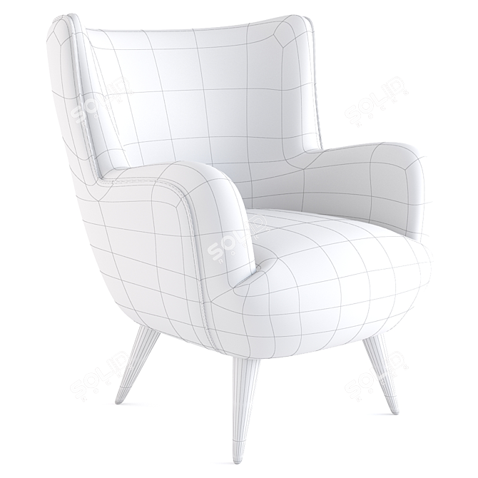 Carlo Mollino Armchair Pair 3D model image 2