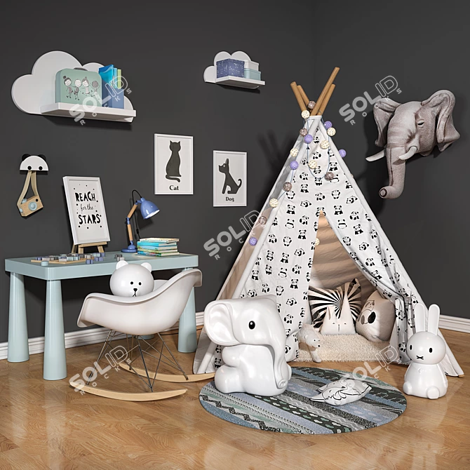Playful Kids Set: Perfect for Imaginative Play! 3D model image 1