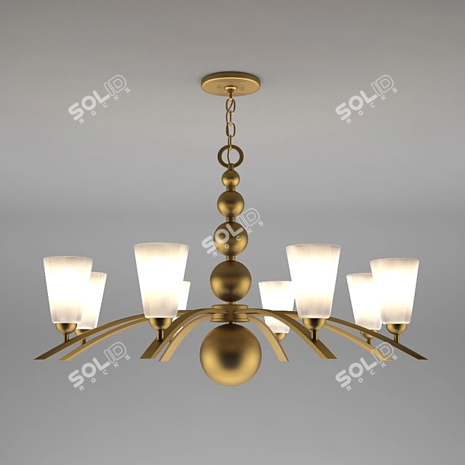 Elegant Hinkley Zelda Chandelier 3D model image 2