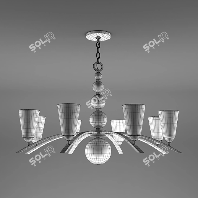 Elegant Hinkley Zelda Chandelier 3D model image 3