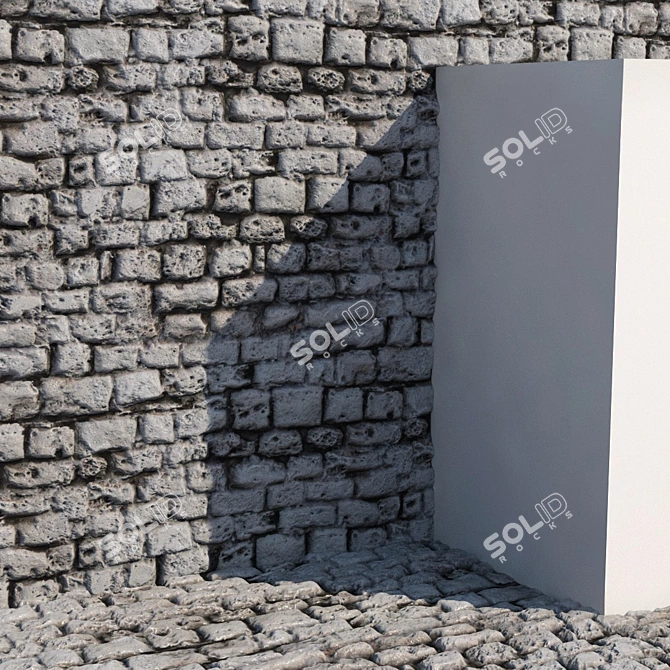 Ancient Stone Masonry Tiles 3D model image 3