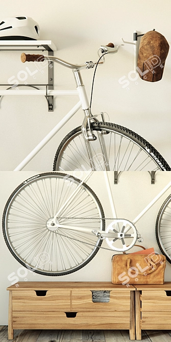 Sleek Bike Storage Solution 3D model image 2