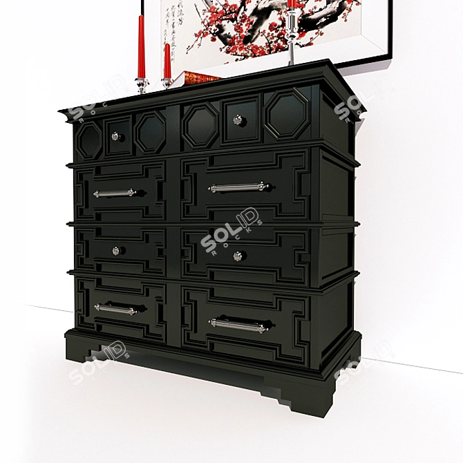 Redwood Chest Pickard: Elegant Storage & Decor 3D model image 2