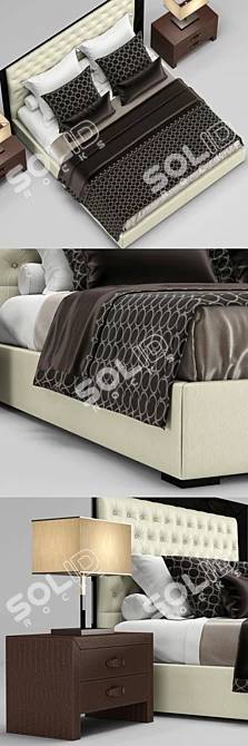 Elegant Kenya Bed: Rugiano 3D model image 2