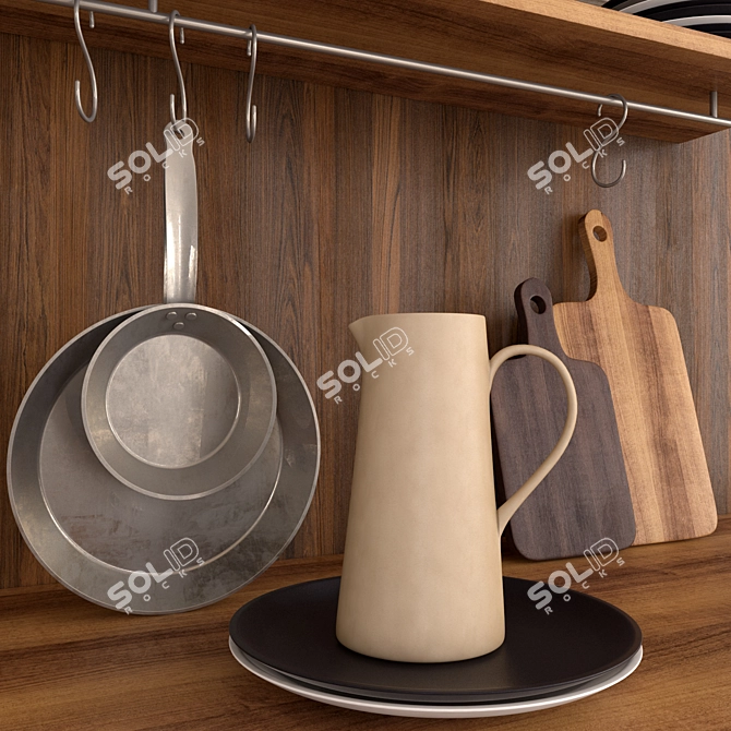 H&M Home Ceramic Kitchen Set 3D model image 2