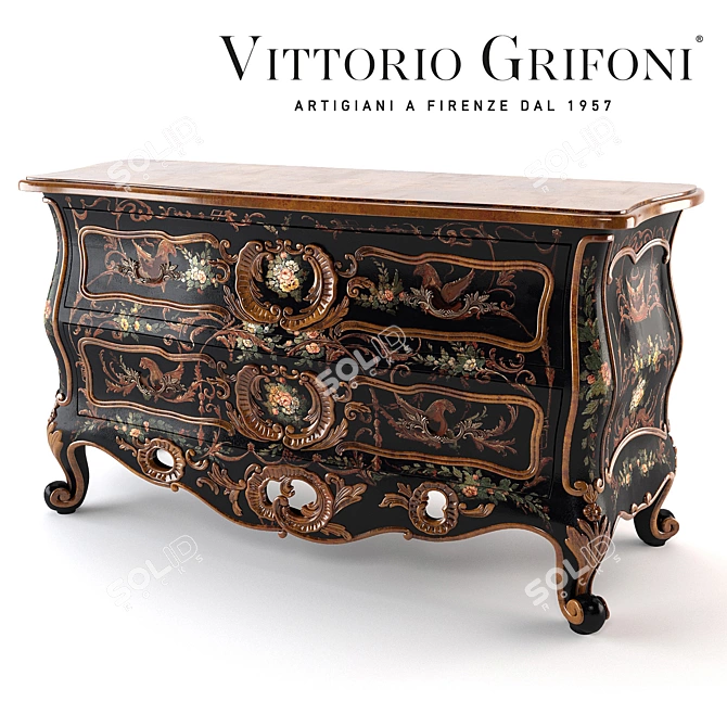 VITTORIO GRIFONI 1138 6-Drawer Chest 3D model image 1