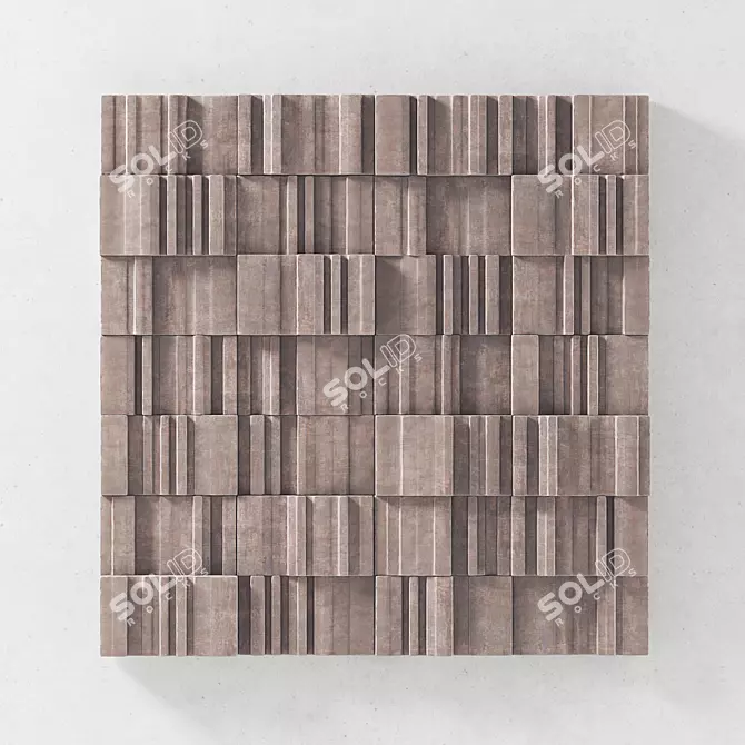 Polygon Stone Panel 3D model image 1