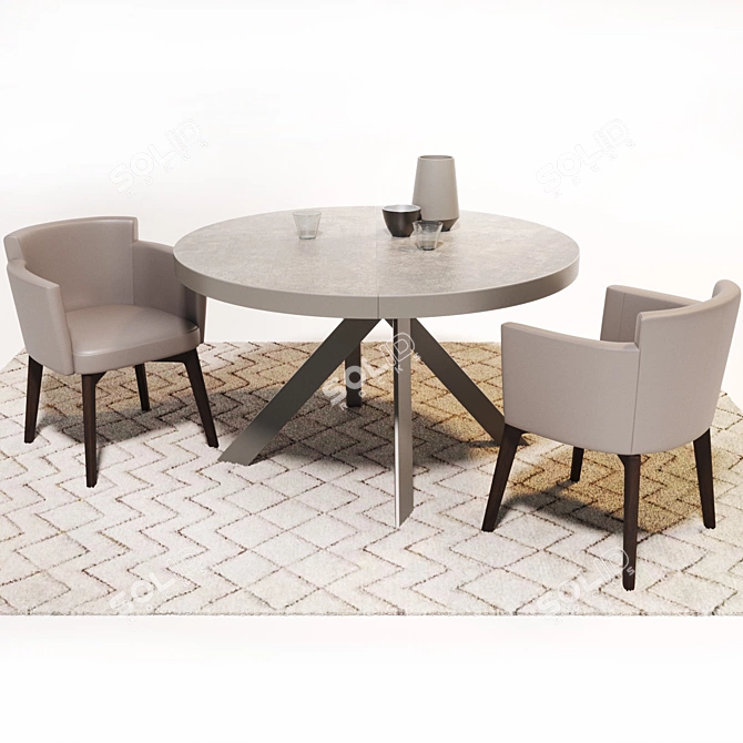 Elegant Dining Set: Tivoli & Venus 3D model image 1