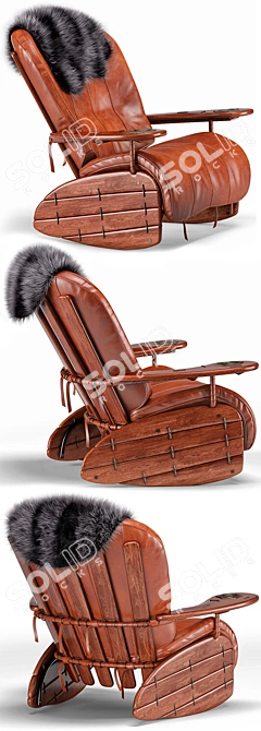  Havana Rocker and Footroll Set - Stylish and Comfortable 3D model image 2