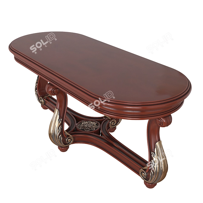 Galimberti Art-105: Classic Wooden Piano Table 3D model image 2