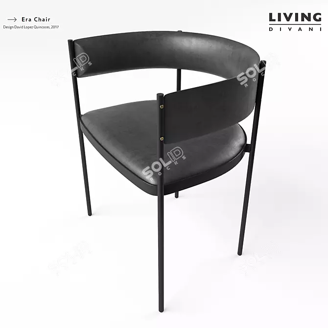 Elegant Leather Chair: Era 3D model image 1