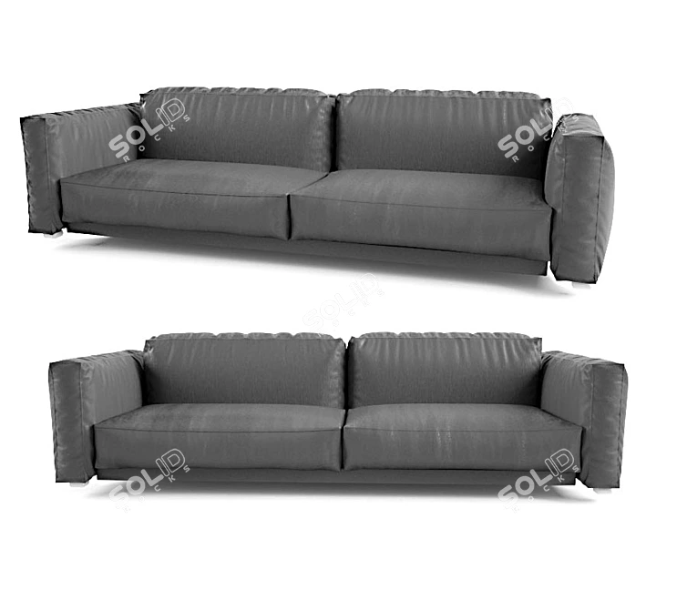 Italian Sofa: Elegant & Luxurious 3D model image 2