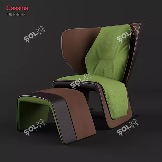 570 Gender Armchair: Elegant Comfort 3D model image 1