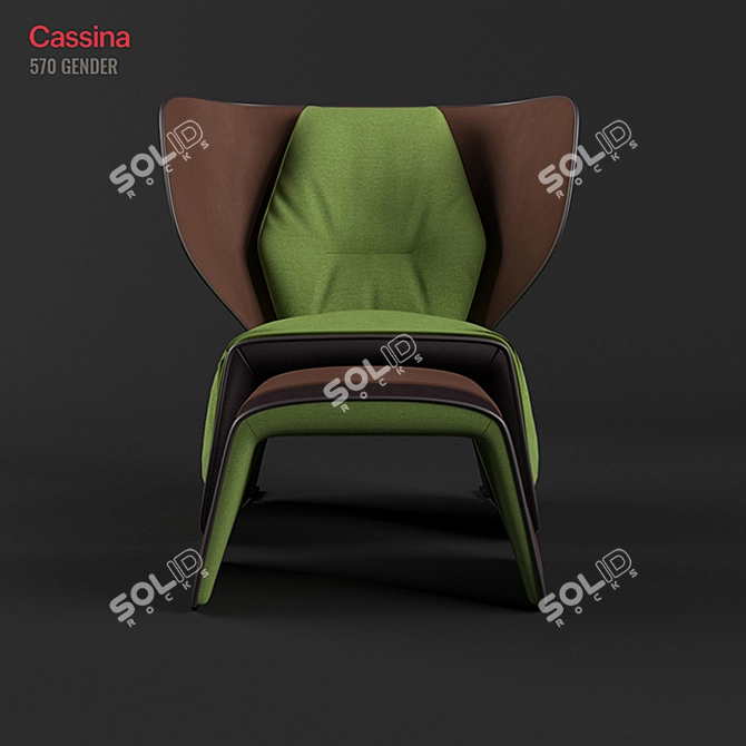 570 Gender Armchair: Elegant Comfort 3D model image 2