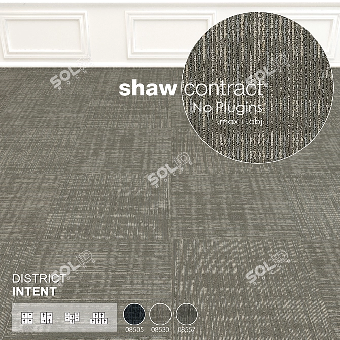 Urban Chic Shaw District Intent Carpet Tiles 3D model image 2