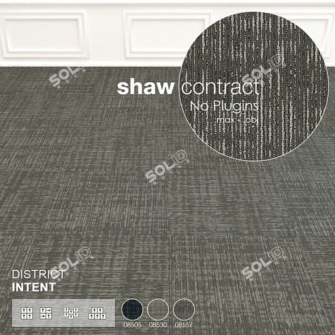 Urban Chic Shaw District Intent Carpet Tiles 3D model image 3