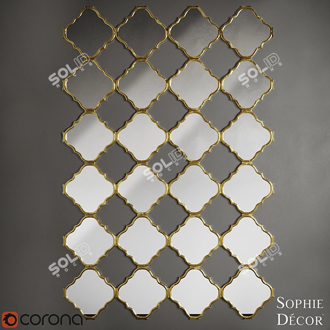 Elegant Fortuna Mirror: Reflect Style 3D model image 1