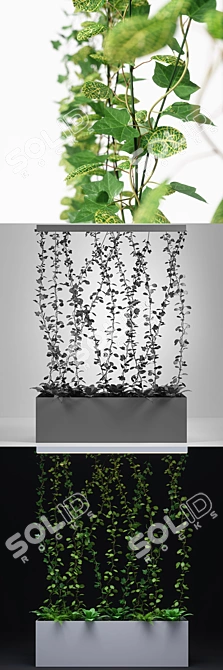 Versatile Plant Partition: 2000x400x2900mm 3D model image 3