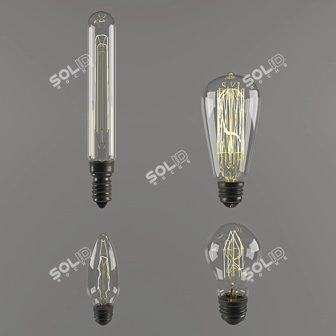 Loft Light Bulbs 2-Pack. 3D model image 1