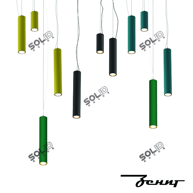 Liny Hanging Lights: Stylish & Customizable 3D model image 1