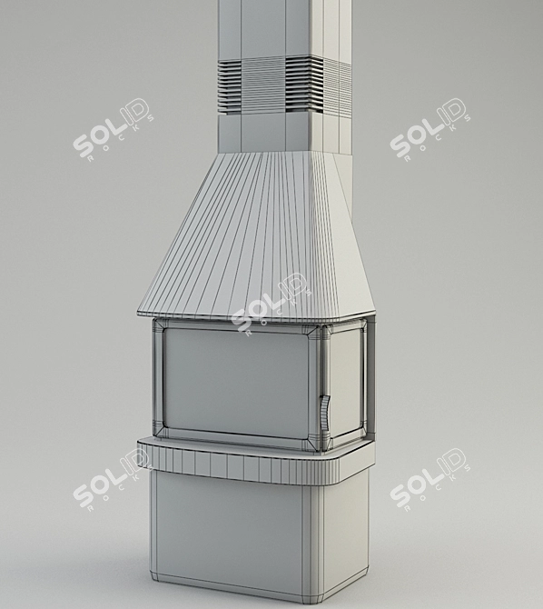 Contura Fireplace: Stylish & Compact 3D model image 3