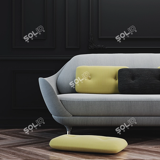 Modern Elegance: Favn Sofa by Fritz Hansen 3D model image 2