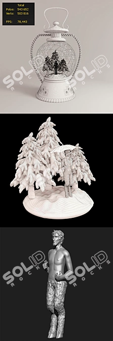 Narnia Snow Globe Lamp 3D model image 3