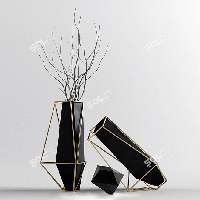 Sleek Suiza Vases: MARTIN AZUA 3D model image 1