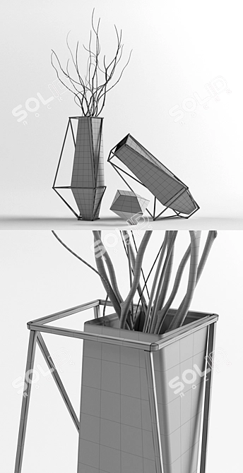 Sleek Suiza Vases: MARTIN AZUA 3D model image 3