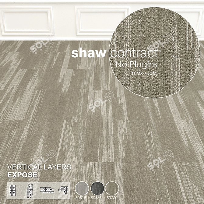 Exposé Vertical Layers Collection: Textured Shaw Carpet 3D model image 3