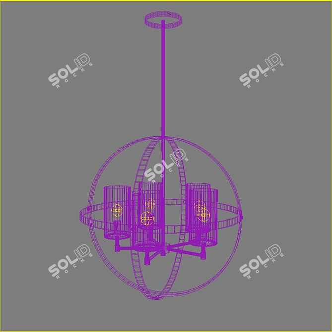 Modern Pendant Dining Light 3D model image 2