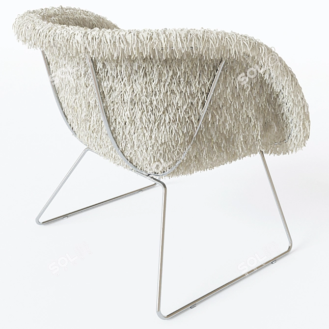 Cozy Woven Seat: Basket Chair 3D model image 2